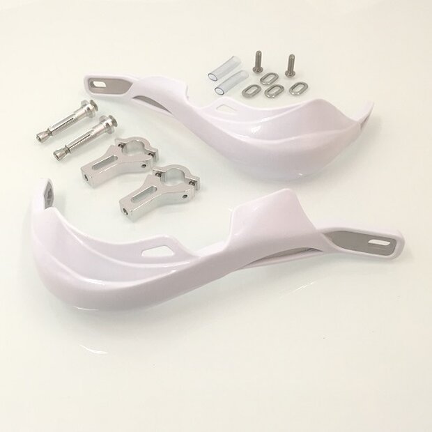 Arlows Aluminium Handguards weiss f�r 22mm Standard Lenker