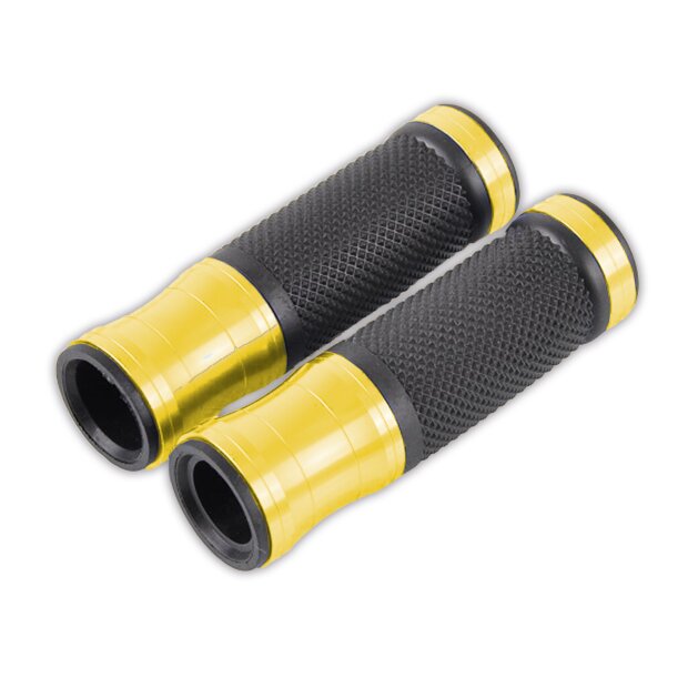 Arlows CNC handlebar grips, Gold / Black, 120 mm – pair