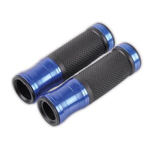 Arlows CNC handlebar grips, Blue / Black, 120 mm – pair