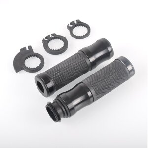 Arlows CNC Deluxe handlebar grips, Black, 120 mm – pair