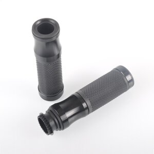 Arlows CNC Deluxe handlebar grips, Black, 120 mm – pair