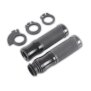 Arlows CNC Deluxe handlebar grips, Black, 120 mm – pair