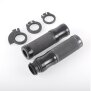 Arlows CNC Deluxe handlebar grips, Black, 120 mm – pair