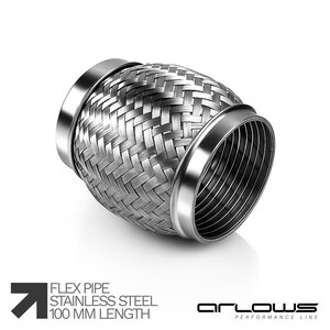 Arlows Stainless Flex Pipe 1,75"/ 44,4mm Length...