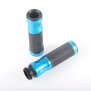 Arlows CNC Deluxe handlebar grips, Light blue / Black, 120 mm – pair