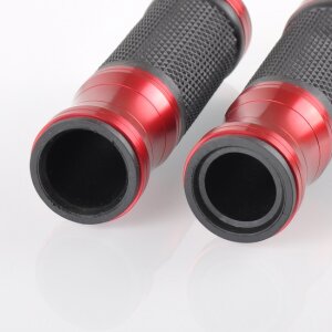 Arlows CNC handlebar grips, Red / Black, 120 mm – pair