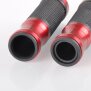 Arlows CNC handlebar grips, Red / Black, 120 mm – pair