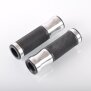 Arlows CNC handlebar grips, Silver, 120 mm – pair