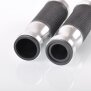 Arlows CNC handlebar grips, Silver, 120 mm – pair