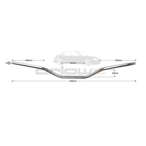 Arlows 22mm steel superbike handlebars