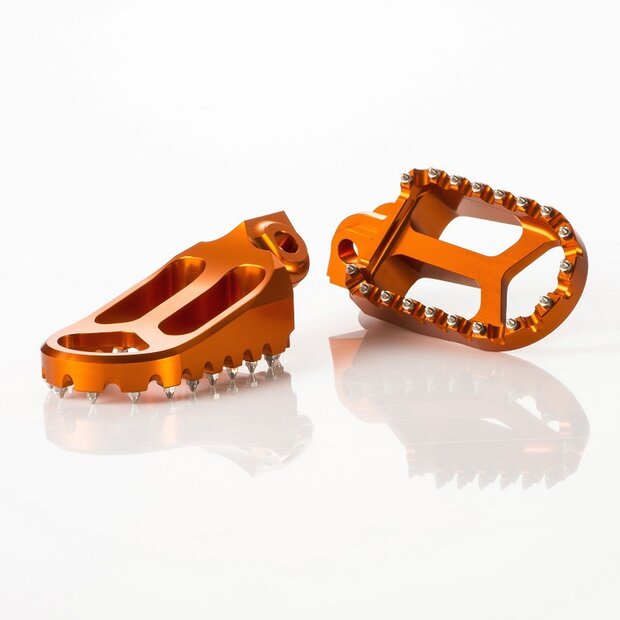 Arlows CNC footpegs Orange KTM 50 65 85 125 200 250 300...