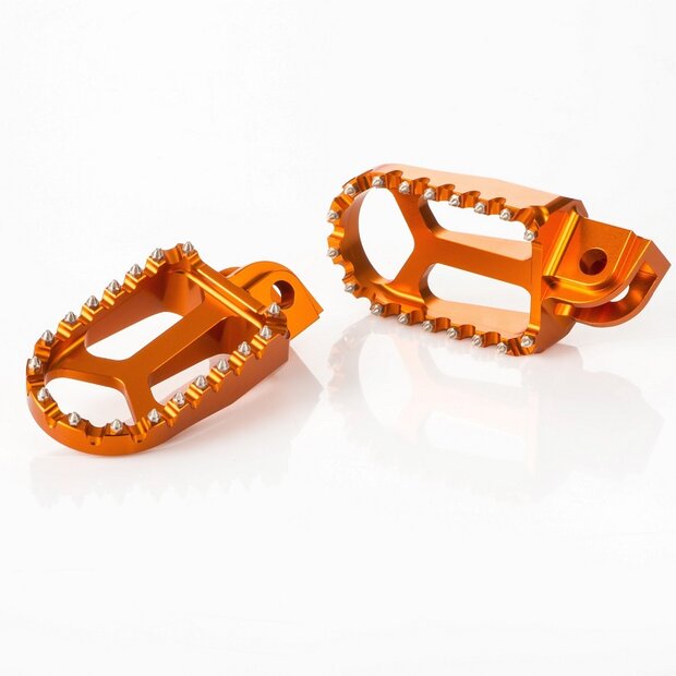 Arlows CNC footpegs Orange KTM 50 65 85 125 200 250 300 350 380 450 500 505 520 525 530 EXC SX SXF