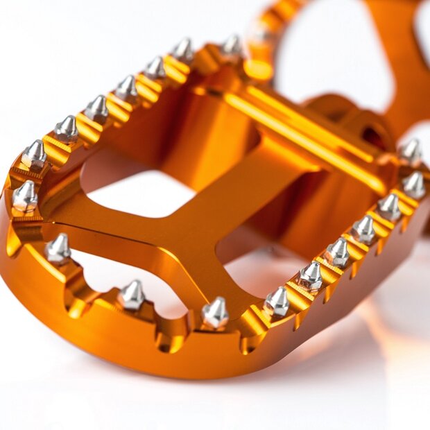 Arlows CNC Fussrasten Orange KTM 50 65 85 125 200 250 300 350 380 450 500 505 520 525 530 EXC SX SXF