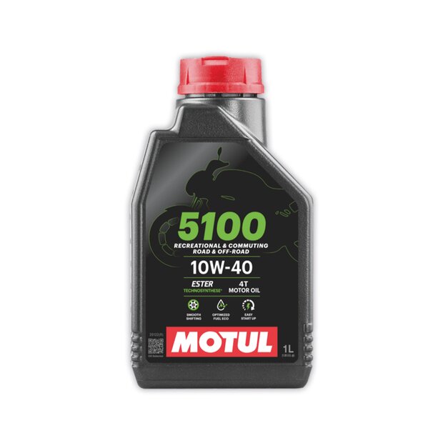 1 Liter Motul 5100 4T SAE 10W40 Motorcycle Engine Oil