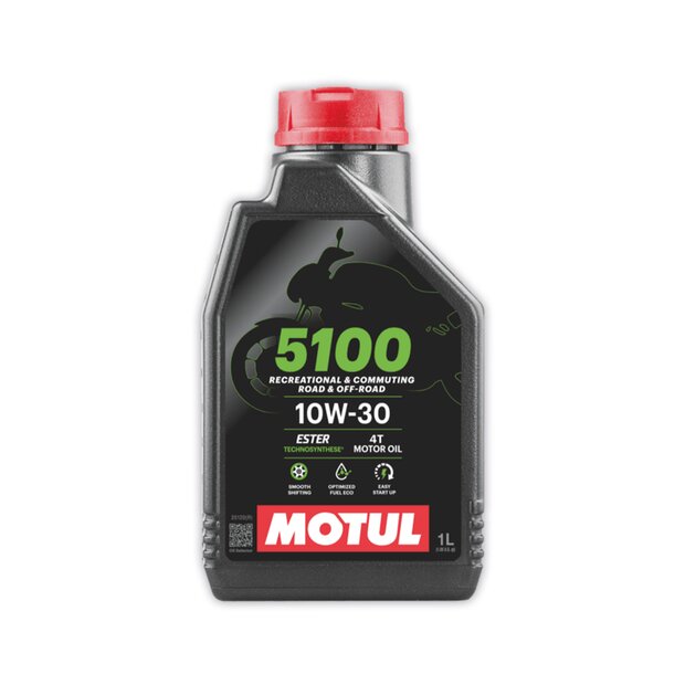 1 Liter Motul 5100 4T SAE 10W30 Motorcycle Engine Oil