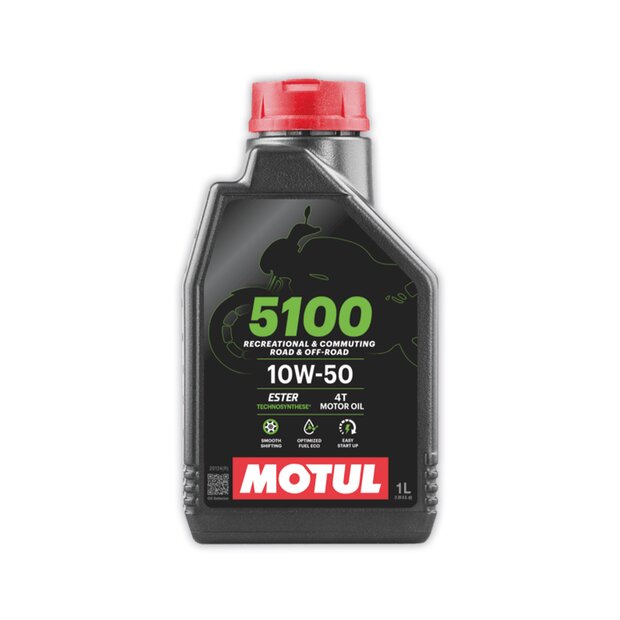 1 Liter Motul 5100 4T SAE 10W50 Motorcycle Engine Oil