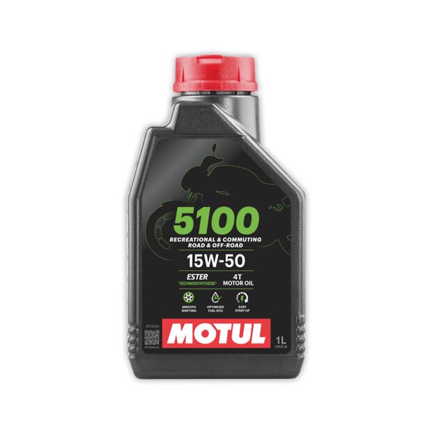 1 Liter Motul 5100 4T SAE 15W50 Motorcycle Engine Oil