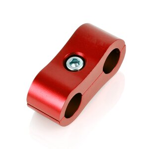 Arlows Dash 10 aluminium twin hose clamp ( 20,60mm / red )