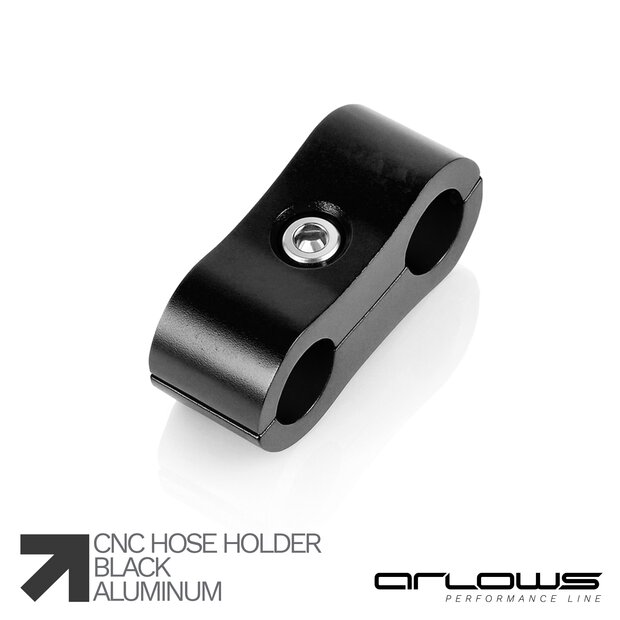Arlows Dash 3 aluminium twin hose clamp ( 6,35mm / black )
