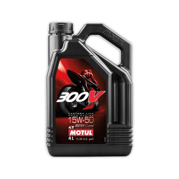 4 Liter Motul 300V 4T Factory Line 15W50 Engine Oil...