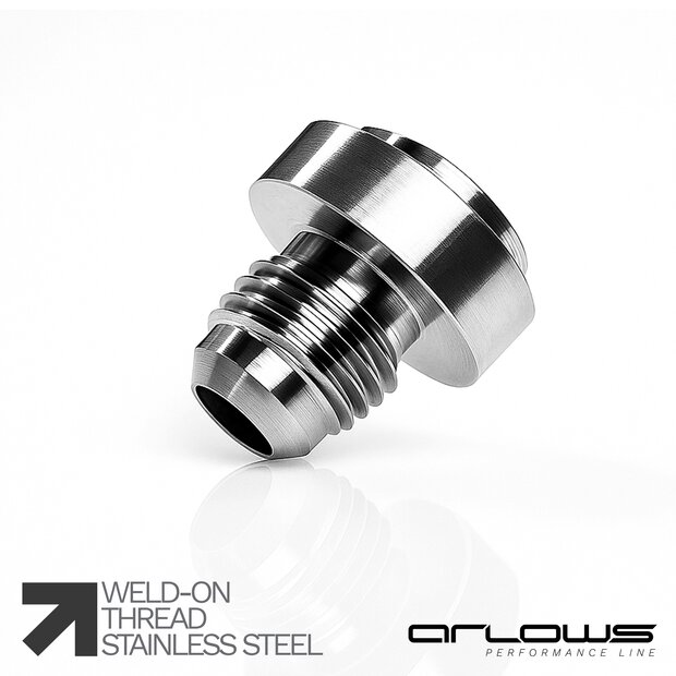 Arlows Aufschweissadapter Dash 6 - Edelstahl - ( 9/16 - 18 UNF )