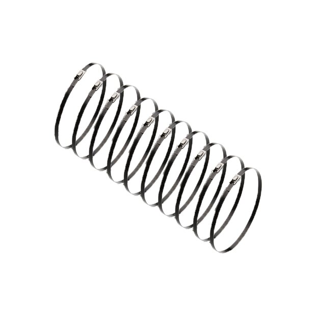 Arlows Zip Tie V2A Black coated (Length: 350mm /...