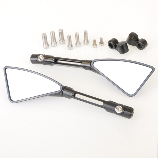 Arlows CNC naked bike mirror black CUSTOM LANG