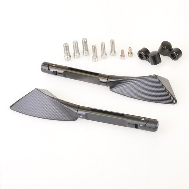 Arlows CNC naked bike mirror black CUSTOM LANG