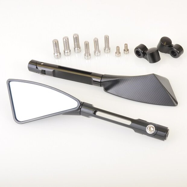 Arlows CNC Naked Bike Spiegel Schwarz CUSTOM LANG