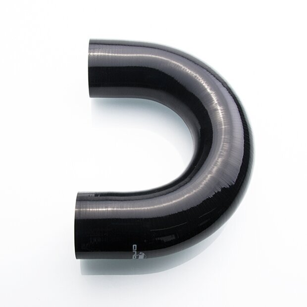 Arlows  70mm Silikonschlauch 180 Bogen / Verbinder ( Schwarz ) Schlauch