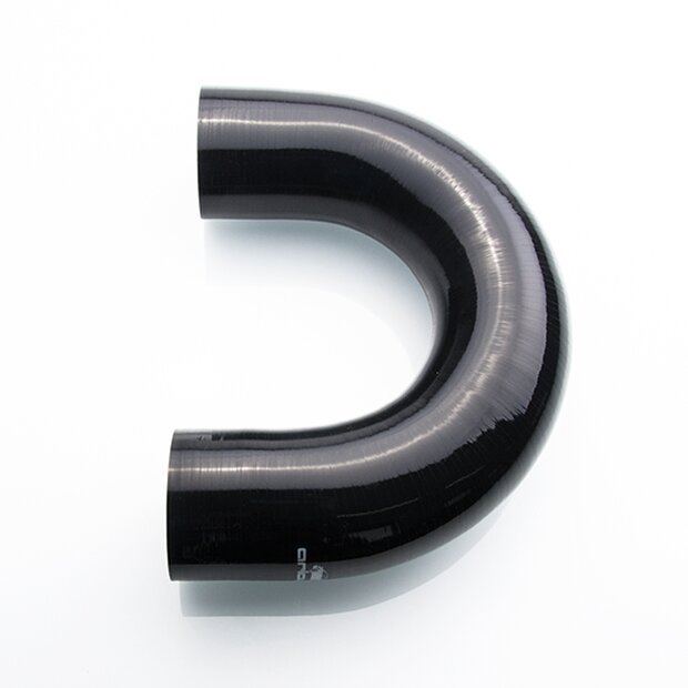  70mm Siliconhose 180 Elbow / Connector (Black) Hose