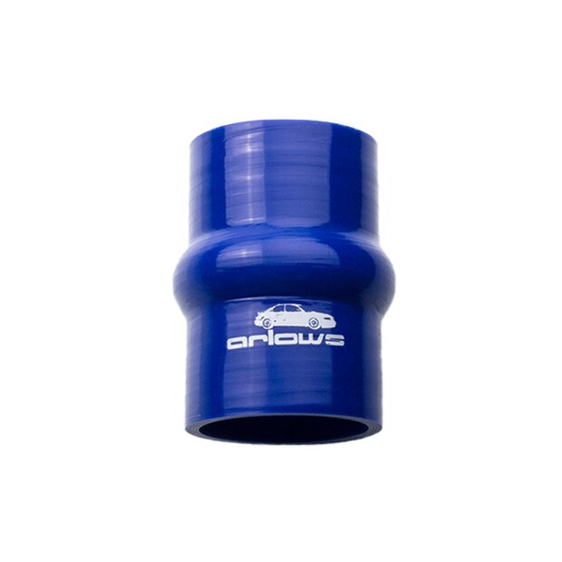 Arlows  63,5mm Silikon Wulstverbinder 1fach 100mm Lnge ( Blau ) Schlauch