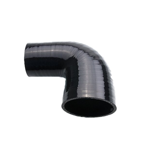 Arlows  70mm auf 60mm Silikon Schlauch 90 Reduzierer ( Schwarz ) Reduzierbogen