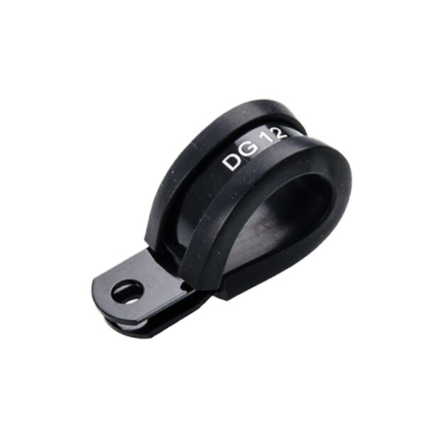 Arlows Aluminium Hose Clamp 4mm (Black/rubber)