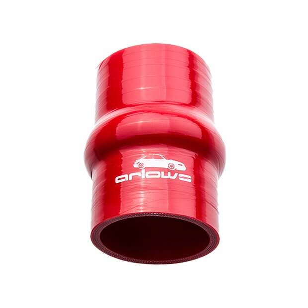 Arlows  57mm Silikon Wulstverbinder 1fach 100mm Lnge ( Rot ) Schlauch