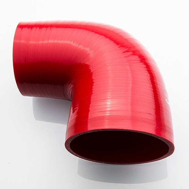 Arlows  80mm auf 70mm Silikon Schlauch 90 Reduzierer ( Rot ) Reduzierbogen