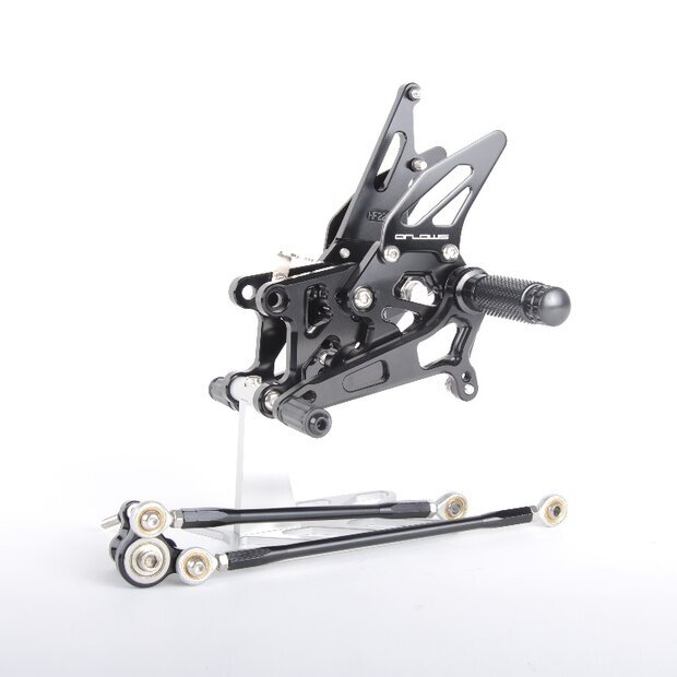 Arlows Racing Fussrastenanlage Honda CBR600RR PC40 Rearset 2007-2012 Schwarz