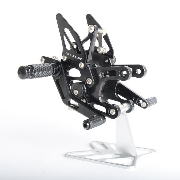 Arlows Racing footrest system Kawasaki ZX10R ZXT00EE 2008-2010 Black rearset