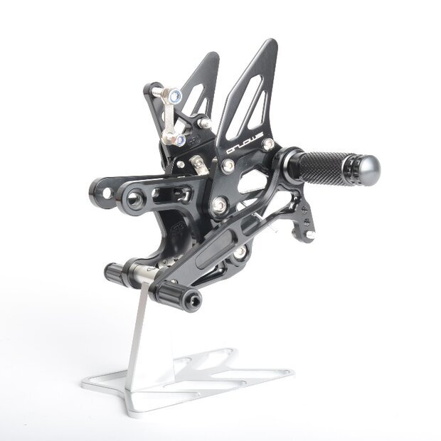 Arlows Racing Fussrastenanlage Kawasaki ZX10R ZXT00EE 2008-2010 Schwarz rearset
