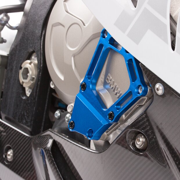 Arlows Aluminium CNC Sturzpads BMW S1000RR K46 HP4 Motor Cover Engine Slider Blau