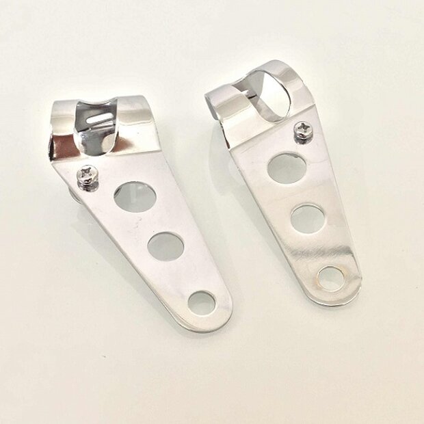 Arlows Universal Headlight Mount 28-38mm Custom Bike Shopper Chrome