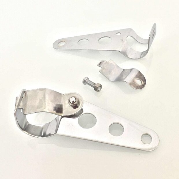 Arlows Universal Headlight Mount 28-38mm Custom Bike Shopper Chrome