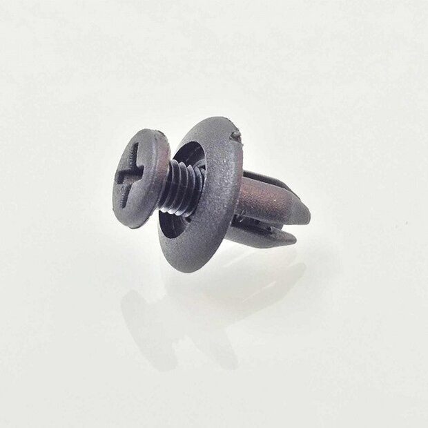 Arlows 10 x plastic rivets black clip screw 7mm clamp 017