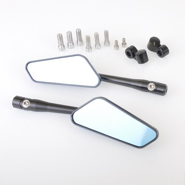 Arlows CNC Naked Bike Spiegel Schwarz Stealth