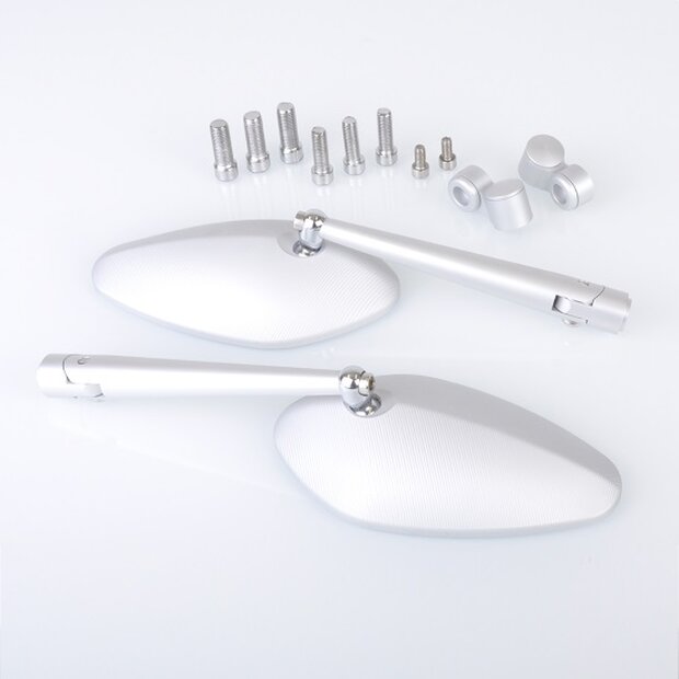 Arlows CNC naked bike mirror silver CLASSIC LANG