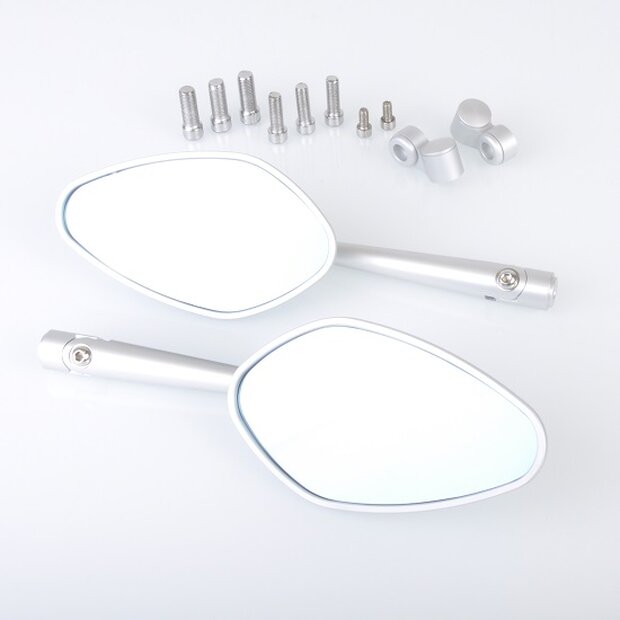 Arlows CNC naked bike mirror silver CLASSIC LANG