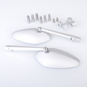 Arlows CNC Naked Bike Spiegel silber CLASsIC LANG