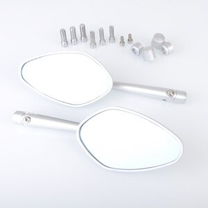 Arlows CNC Naked Bike Spiegel silber CLASsIC LANG