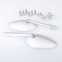Arlows CNC Naked Bike Mirror silver CLASSIC LONG