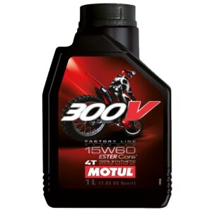 1 liter Motul 300V 4T Factory Line 15W60 Engine Oil...